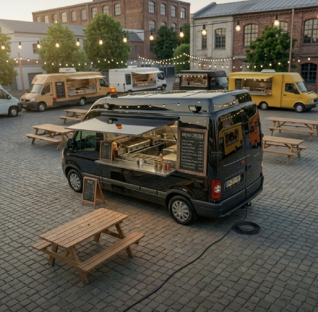 Le food truck KAZWOK en service
